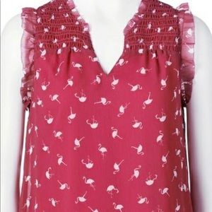 Elle flamingo blouse